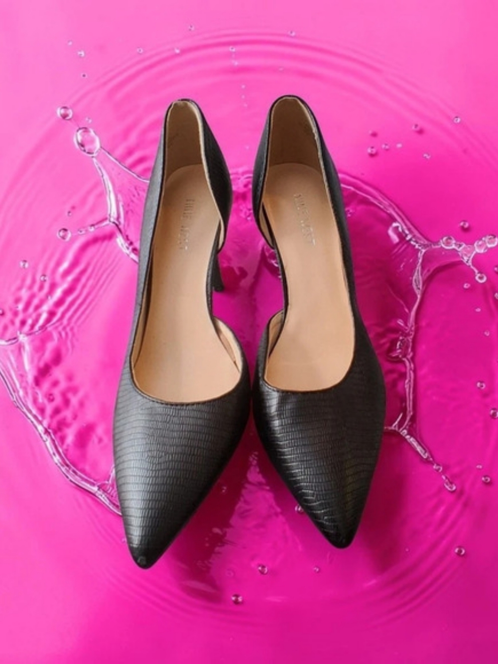 Nine West Folowe d'Orsay Pointy Toe Pumps Black Women's Shoes Size 8.5 Work Cute